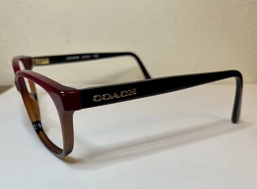 Coach Eyeglasses Frames HC 6103 5445 Red Brown Black 54-16-140 2
