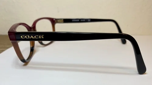 Coach Eyeglasses Frames HC 6103 5445 Red Brown Black 54-16-140 3