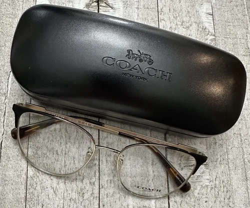 Coach Eyeglasses Frames HC5148 Shiny Light Gold/Black 54-17-140