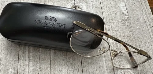 Coach Eyeglasses Frames HC5148 Shiny Light Gold/Black 54-17-140 2