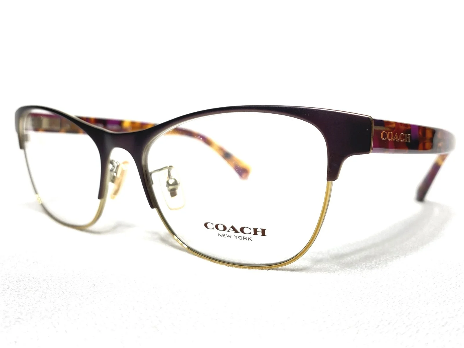 NEW Coach HC5074 9241 Womens Purple/Gold Square Designer Eyeglasses Frames 54/17 2