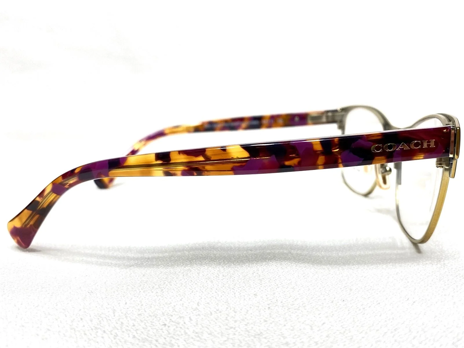 NEW Coach HC5074 9241 Womens Purple/Gold Square Designer Eyeglasses Frames 54/17 3