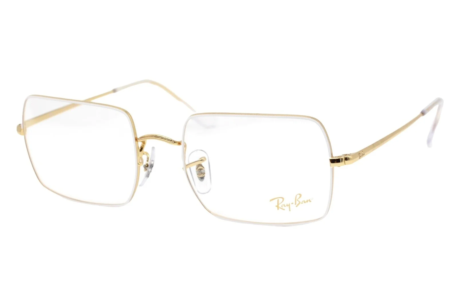 Ray Ban 1969V 3104 Gold White Metal Rectangle Women