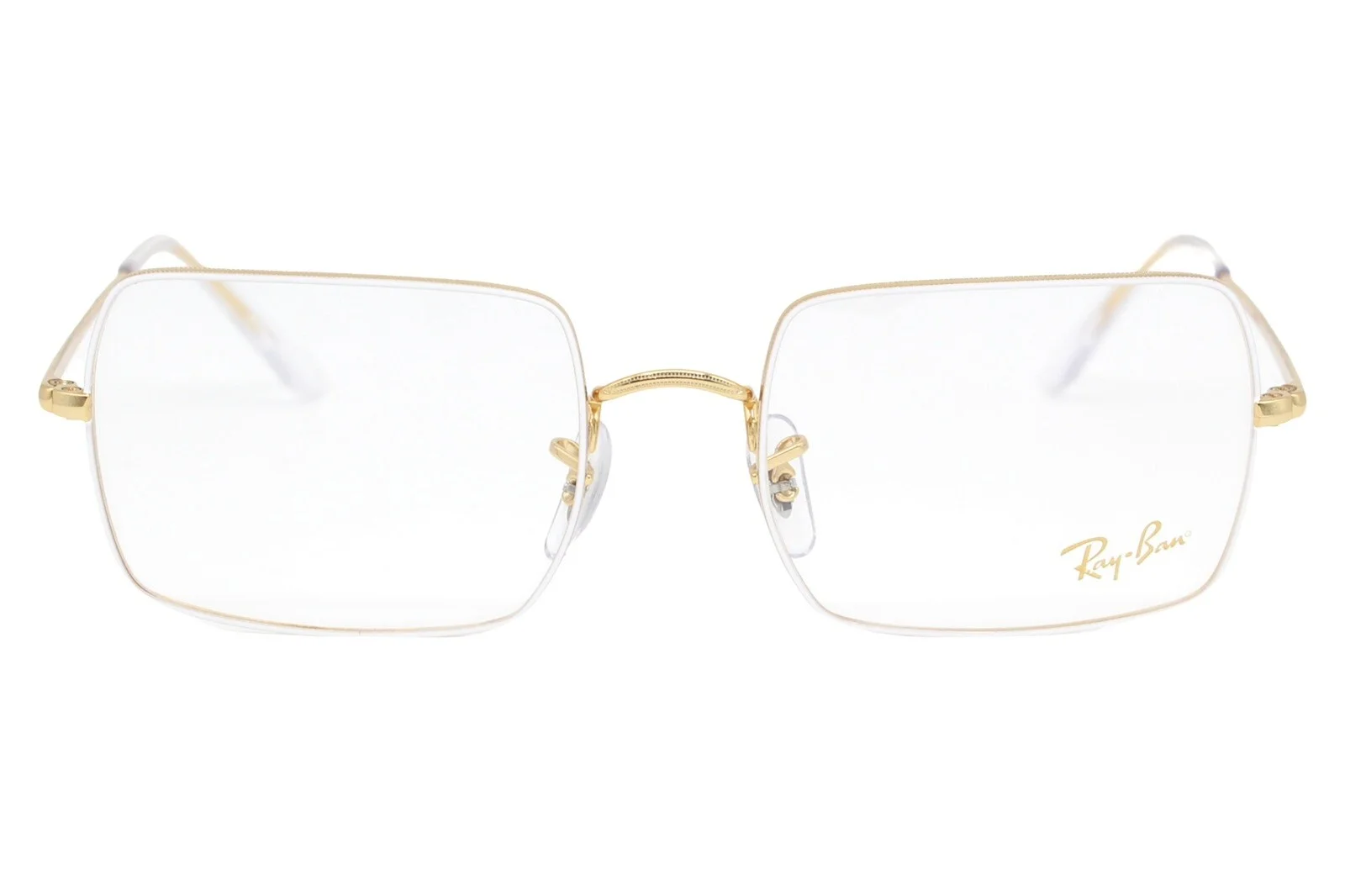 Ray Ban 1969V 3104 Gold White Metal Rectangle Women 3