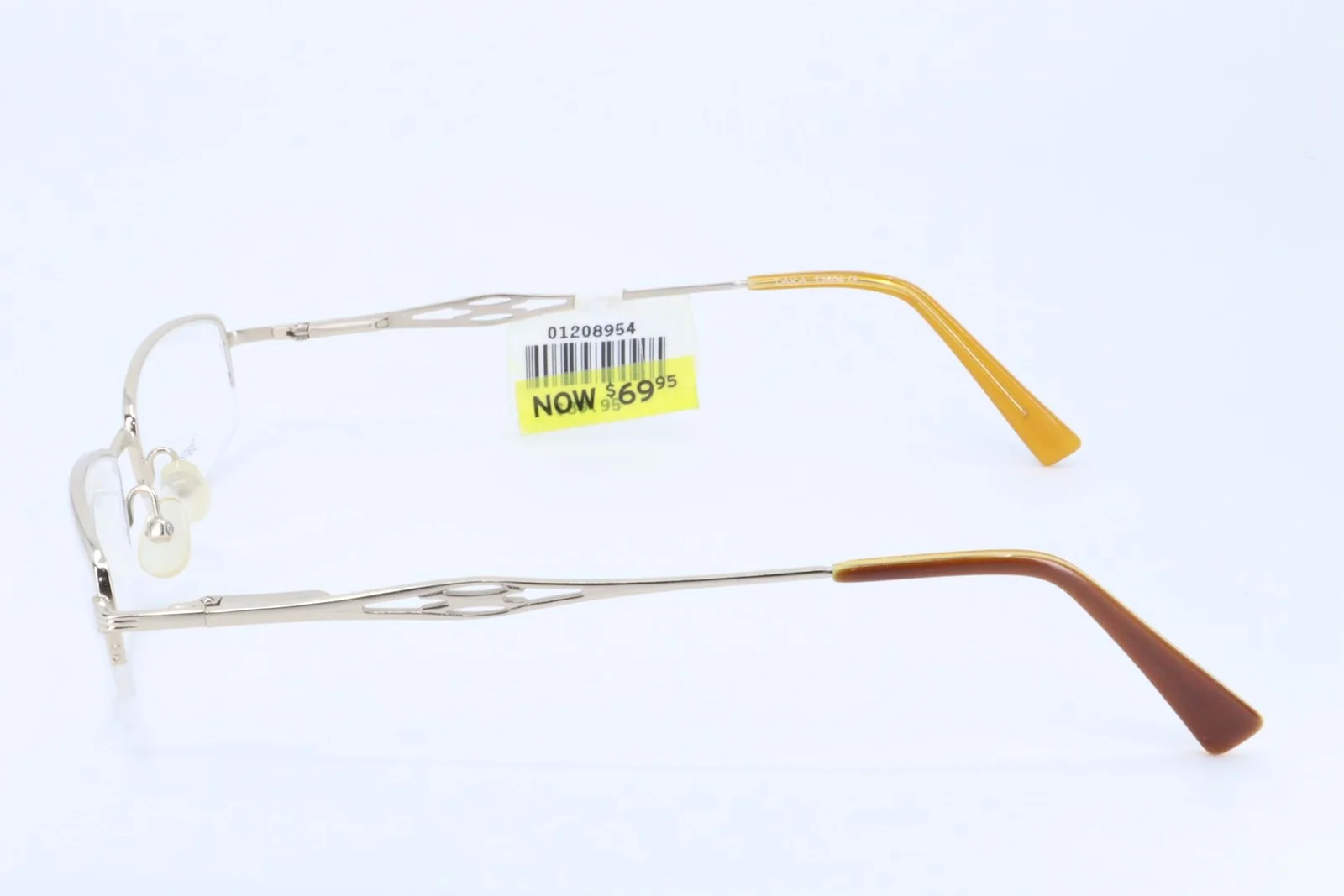 TAKA T2604 Gold Rectangle Women Half Rim 54-18-140 Eyeglasses Frames 2