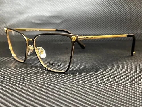 VERSACE VE1275 1433 Matte Black Gold Square Women