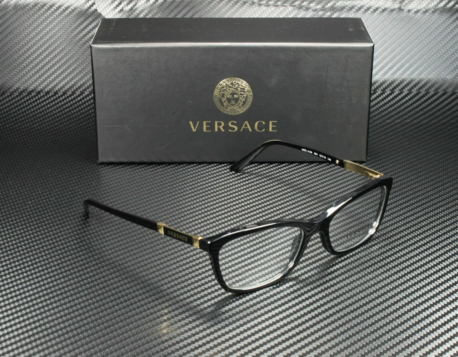 Versace VE3186 GB1 Black Demo Lens Women Eyeglasses Frame 54 mm 3
